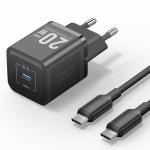 Incarcator retea Vention, , 20W, PD 20W, 1 x USB-C, cablu USB-C 1m inclus, negru, 