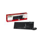 KIT wired GENIUS USB, tastatura 104 taste (concave) + mouse optic 1200dpi, 3 butoane, AI key, black, 