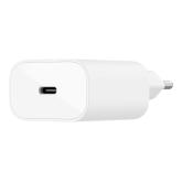 Belkin BOOST CHARGE 25w USB-C PD PPS Single Wall Charger w/ 1m C- Ltg Cable - White