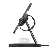 Belkin BOOST CHARGE PRO MagSafe 3-in-1 Charging Stand- Watch fast charge- w PSU (EU Power Supply) - Black
