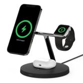 Belkin BOOST CHARGE PRO MagSafe 3-in-1 Wireless Charger - Black