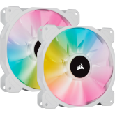 Ventilator Corsair iCUE SP140 RGB ELITE Performance 140mm PWM, kit 2 buc, include Lighting Node CORE, Alb 