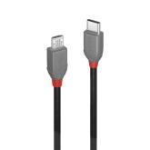 Cablu Lindy LY-36893, USB 2.0 Type C to Micro-B Cable, 3m, Anthra Line