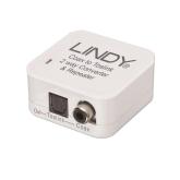 Lindy TosLink (Optical) and Coaxial Bi-directional Converter Bi-directionally convert SPDIF & TosLink (Optical) audio signals  Technical details  Specifications  Video Interface: - Interface Standard: - Supported Bandwidth: - Maximum Resolution: - HDCP Su