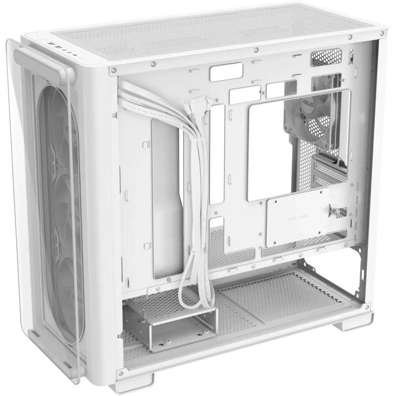 Carcasa ASUS A23 PLUS Mid Tower ARGB ALB, Tempered Glass, Sloturi Expansiune 5, Drive Bays: 2x3.5