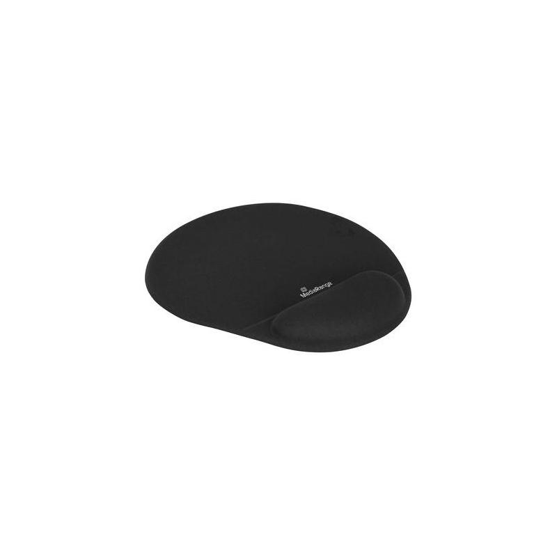 MediaRange Ergonomic mouse pad with gel wrist support, black 
