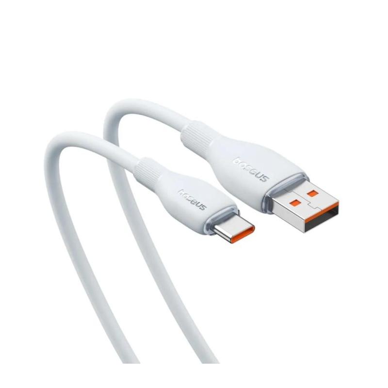 CABLU alimentare si date Baseus Pudding, Fast Charging Data Cable pt. smartphone, USB la USB Type-C 100W, 1.2m, alb 