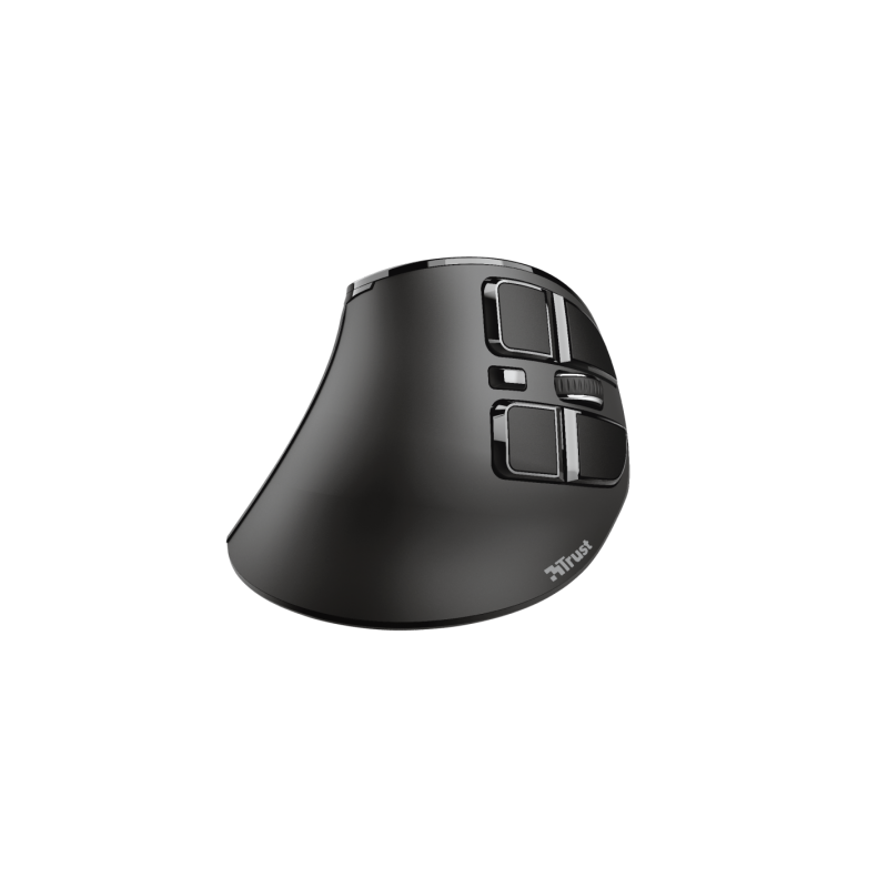 Mouse Trust Voxx, Rechargeable Ergonomic Wireless, negru